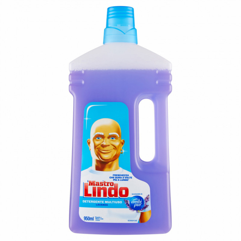 Mastro Lindo Detergente Liquido Pavimenti - 950Ml - Al Profumo Di Lavanda